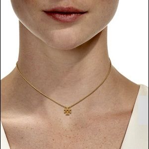 Tory Burch Logo Charm Delicate Necklace